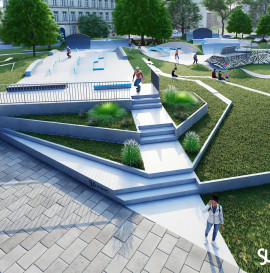 Projekt skateparku betonowego w Ostrołęce