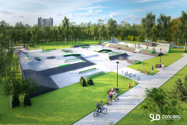 Projekt skateparku w Jaworznie - Slo Concept